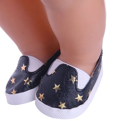 Discounts! 7.5 cm Doll Shoes For 16-18 Inch Girl/Boy Doll & New Born Baby Doll 43 cm & Our Generation Doll Clothes Accessories