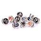 10Pcs Mini Cute Pins Button Flower Pearl Rhinestones Brooch Set Women Suit Sweater Lapel Pin Brooches Collar Badge Jewelry