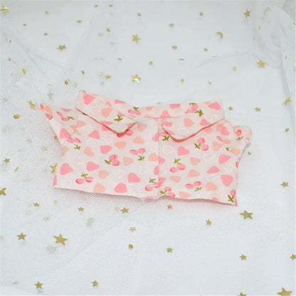 1PC Doll Shirt Pants For 20 cm Doll Clothes Black White Cute Mini Doll Clothes Dress Up Game Toys Doll Accessories Kids Gift