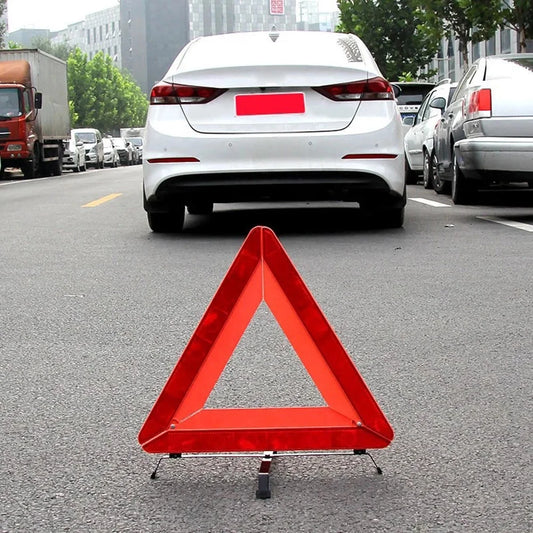 Car Foldable Reflective Tripod Emergency Breakdown Warning Triangle Night Road Safety Warning Tripod Reflective Accessories