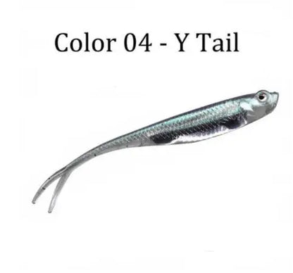 5pcs/6pcs Fishing Soft Bait 75mm100mm Shad Silicone Fishing Soft Lures Artificial Baits Swimbaits Bass Fishing Accessories