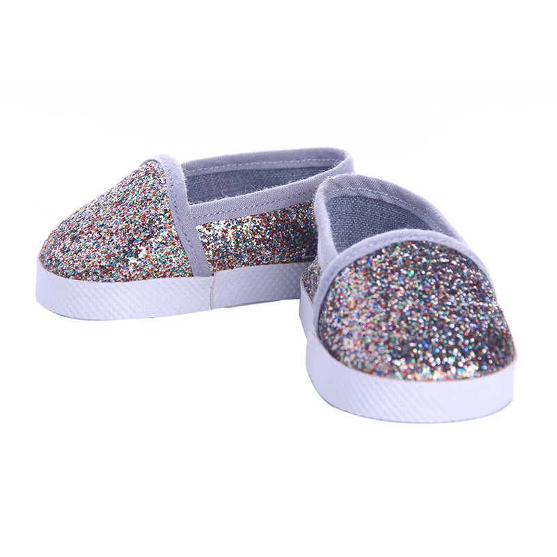 Discounts! 7.5 cm Doll Shoes For 16-18 Inch Girl/Boy Doll & New Born Baby Doll 43 cm & Our Generation Doll Clothes Accessories