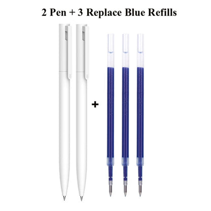 Original Xiaomi Mi Gel Pen 0.5mm Black Refill No Cap Bullet Pen Smooth Switzerland MIKRON Nib Japanese Ink OEM Blue Refills