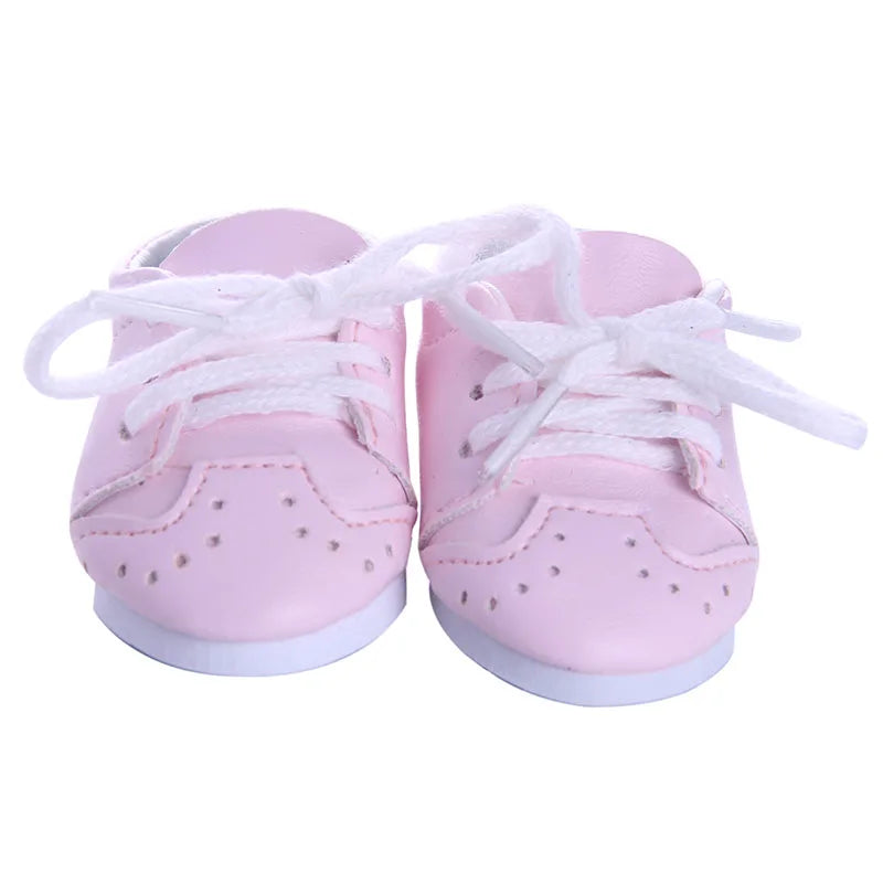Discounts! 7.5 cm Doll Shoes For 16-18 Inch Girl/Boy Doll & New Born Baby Doll 43 cm & Our Generation Doll Clothes Accessories