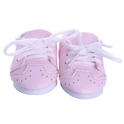 Discounts! 7.5 cm Doll Shoes For 16-18 Inch Girl/Boy Doll & New Born Baby Doll 43 cm & Our Generation Doll Clothes Accessories
