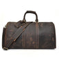 Vintage Men Genuine Leather Travel Bag Travel Tote Big Weekend Bag Man Cowskin Duffle Bag Hand Luggage Male Handbags Large 60cm