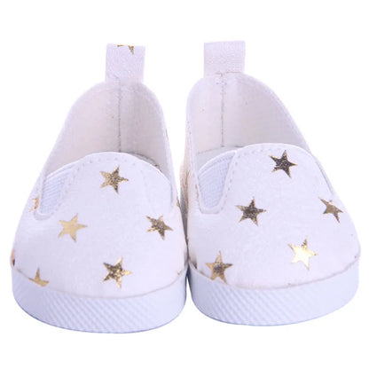 Discounts! 7.5 cm Doll Shoes For 16-18 Inch Girl/Boy Doll & New Born Baby Doll 43 cm & Our Generation Doll Clothes Accessories
