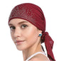 Fashion Muslim Headscarf Hat Thin Summer Women Inner Hijab Bonnet Solid Diamond Turban Caps India Head Wrap Hats For Lady