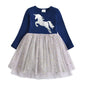 DXTON Kids Girls Dress Winter Princess Girls Party Dress Long Sleeve Baby Children's Clothing Birthday Gown Vestidos Robe Fille