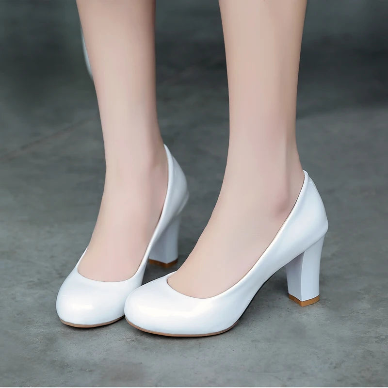 Elegant Fashion Big Size 34-47 4 Colour New Spring Autumn Women's Pumps High Heels Party Office Shoes  222-7