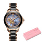 SUNKTA Brand Luxury Women Watches Black Ceramic Diamond Ladies Watch Waterproof Quartz Wristwatch Relogios Femininos Clock Gift