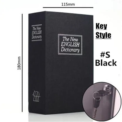 Student Gift Dictionary Mini Safe Box Book Hidden Secret Key Lock Coin Bank Card Jewellery Private Diary Storage Password Locker