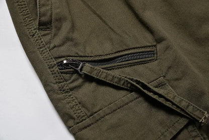 Summer Men's Baggy Multi Pocket Cargo Straight Shorts breeches Male Long Army Green Khaki Mens Loose Short Plus Size 5XL