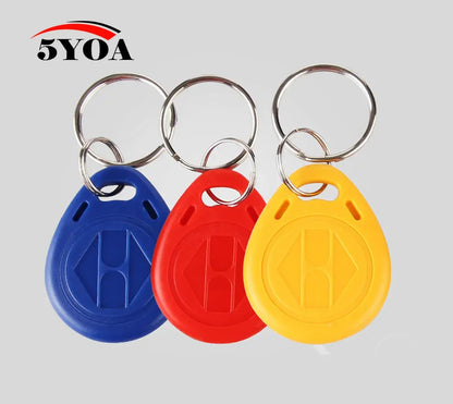 10Pcs RFID Tag Key Big Circle Keyfobs Keychain Ring 125Khz Proximity ID Card Chip TK EM 4100/4102 for Access Control Attendance