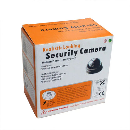 Black/White Fake Dome Camera Red Flashing LED Light Dummy CCTV Security Camera Home Office Surveillance Security System