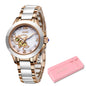 SUNKTA Brand Luxury Women Watches Black Ceramic Diamond Ladies Watch Waterproof Quartz Wristwatch Relogios Femininos Clock Gift
