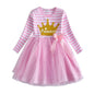 DXTON Kids Girls Dress Winter Princess Girls Party Dress Long Sleeve Baby Children's Clothing Birthday Gown Vestidos Robe Fille
