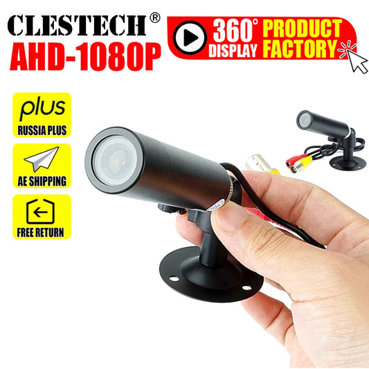 Lens Options Metal Bullet Mini HD AHD CCTV CAMERA 1080P 2.0MP Waterproof IP66 Micro Surveillance Small Security With bracket
