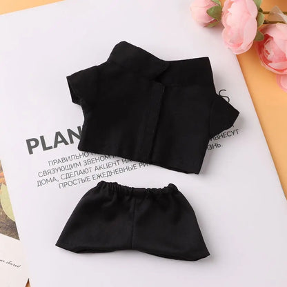 1PC Doll Shirt Pants For 20 cm Doll Clothes Black White Cute Mini Doll Clothes Dress Up Game Toys Doll Accessories Kids Gift