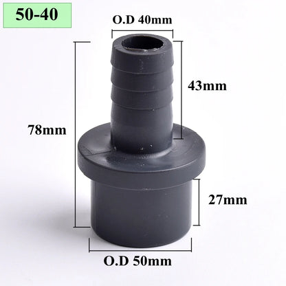 O.D 32/40/50/63-14/20/30/40/50/60mm Big Size UPVC Pagoda Connector Garden Irrigation Pipe Soft Hose Adapter Joint Accessories