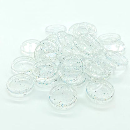 100pcs 23mm Binding Discs Transparent Binding Disc Plastic Round Discs Binder Accessories Mushroom Hole Notebook Binding Ring