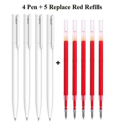 Original Xiaomi Mi Gel Pen 0.5mm Black Refill No Cap Bullet Pen Smooth Switzerland MIKRON Nib Japanese Ink OEM Blue Refills