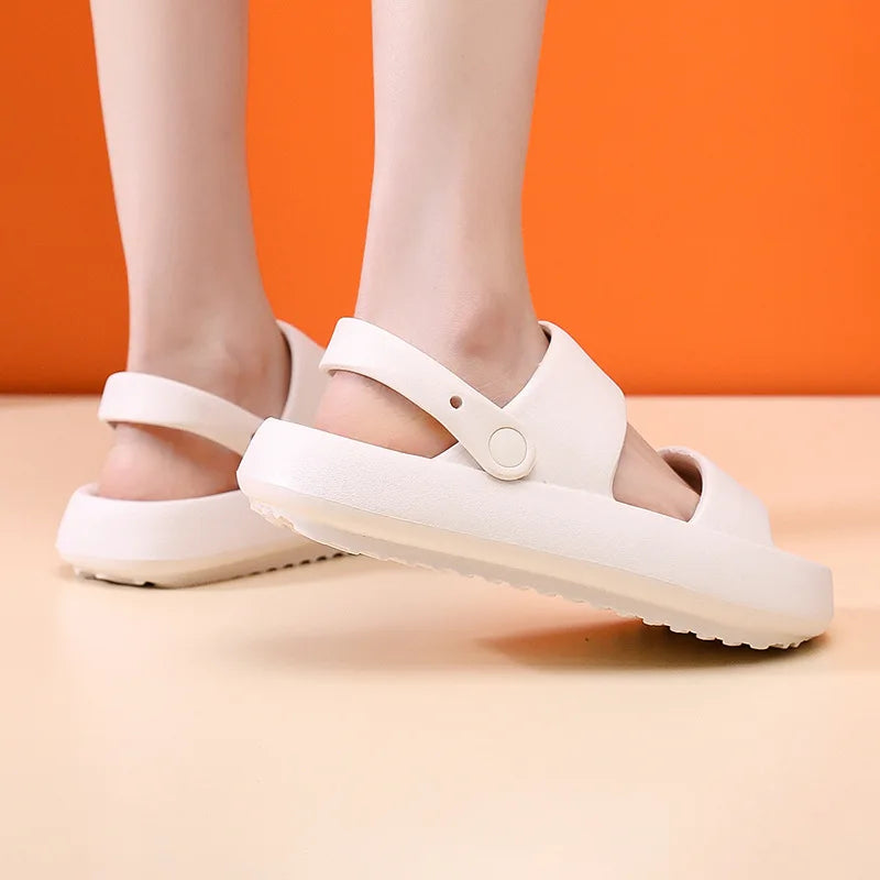 Women Summer Thick Platform Slippers Beach Eva Flip Flops Soft Sole Slide Sandals Leisure Men Ladies Indoor Bath Anti-slip Shoes