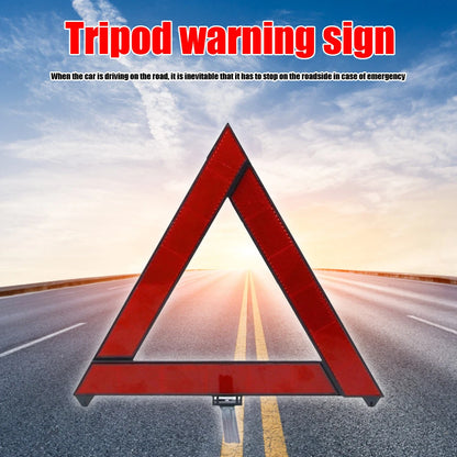 Car Foldable Reflective Tripod Emergency Breakdown Warning Triangle Night Road Safety Warning Tripod Reflective Accessories