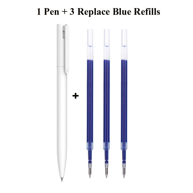 Original Xiaomi Mi Gel Pen 0.5mm Black Refill No Cap Bullet Pen Smooth Switzerland MIKRON Nib Japanese Ink OEM Blue Refills