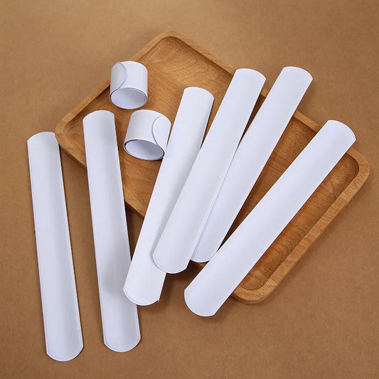 30Pcs Diy Blank Slap Bracelets Party Gifts Toys for Women Men Painting Graffiti