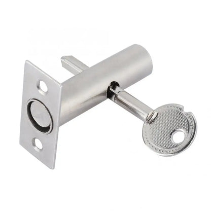 Iron Pipe Well Lock Hardware Pipe Tube Well Lock for Fireproof Door Escape Aisle Lock Stainless Stee Concealed door
