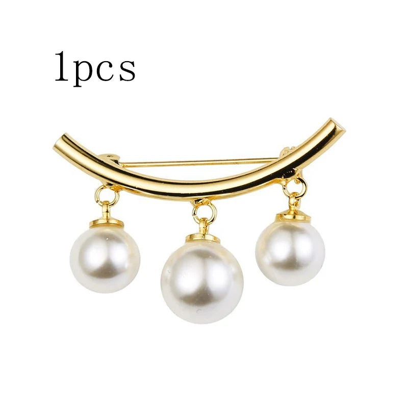 10Pcs Mini Cute Pins Button Flower Pearl Rhinestones Brooch Set Women Suit Sweater Lapel Pin Brooches Collar Badge Jewelry