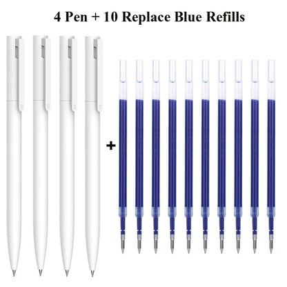 Original Xiaomi Mi Gel Pen 0.5mm Black Refill No Cap Bullet Pen Smooth Switzerland MIKRON Nib Japanese Ink OEM Blue Refills