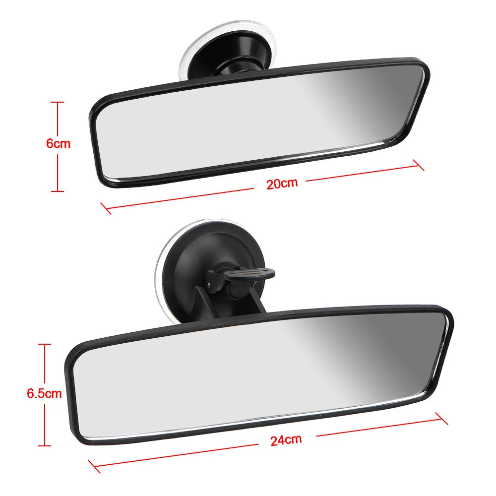 YOSOLO360° Rotates Interior Rear View Mirror Adjustable Suction Cup Car Rear Mirror Wide-angle Rearview Mirror Universal