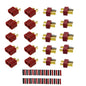 2/5/10 Pairs Red Black Ultra T-Plug Connectors Deans Style Male and Female with  heat Shrink Tubing For RC charger LiPo Battery