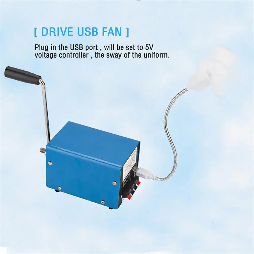 Outdoor Portable Manual Hand-cranked Generator USB Charge Electric Dynamo Power