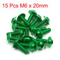 X Autohaux M6x20mm Orange Hexagon License Plates Fairing Bolts Screw Nut 6/8/15/20pcs Universal For Motorcycle Scooters