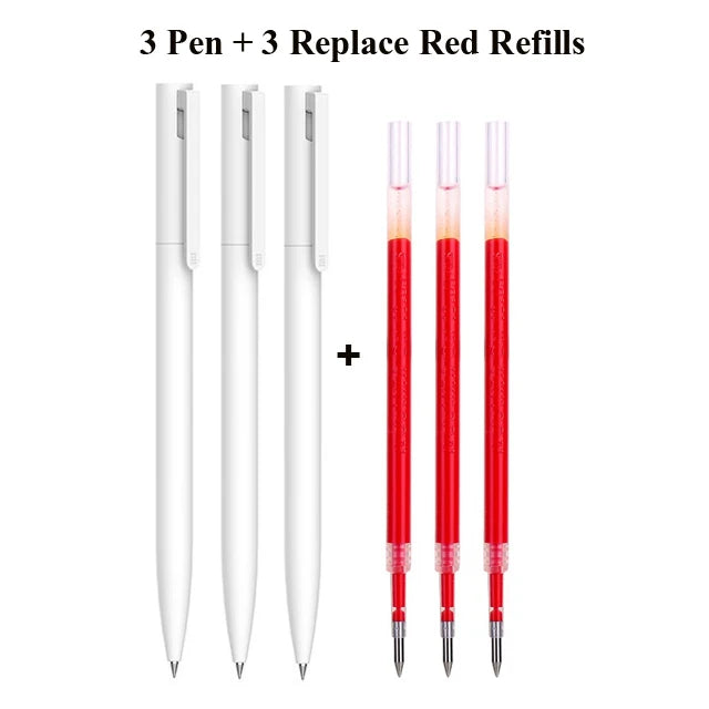 Original Xiaomi Mi Gel Pen 0.5mm Black Refill No Cap Bullet Pen Smooth Switzerland MIKRON Nib Japanese Ink OEM Blue Refills