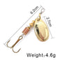 FISH KING Spinner Bait 3.9g 4.6g 7.4g 10.8g 15g Rotating Spinners Spoon Lures pike Metal With Treble Hooks Fishing Lure