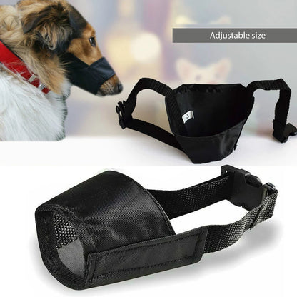 1-3pcs Adjustable Dog Muzzle Mouth Barrier for Pet Anti Barking Mesh Breathable Mouth Muzzles Nylon Straps Dog Accessories