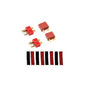 2/5/10 Pairs Red Black Ultra T-Plug Connectors Deans Style Male and Female with  heat Shrink Tubing For RC charger LiPo Battery