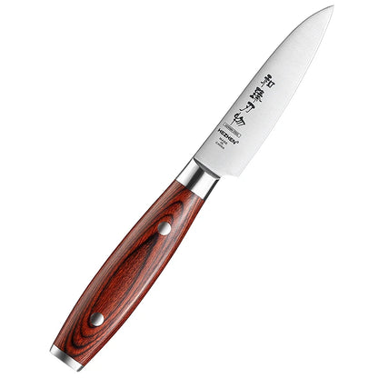 HEZHEN 1-6PC Knife Sets Carving Chef Bread Santoku Utility Paring Pakka Wood Handle  & Stainless Steel Rivet Kitchen Tool