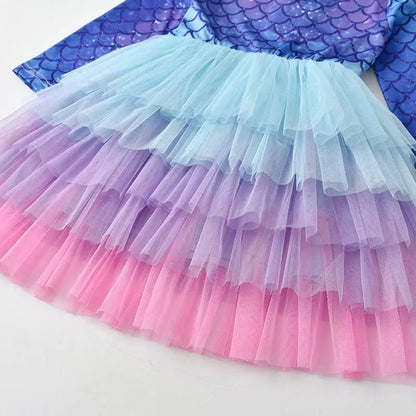 DXTON Kids Girls Dress Winter Princess Girls Party Dress Long Sleeve Baby Children's Clothing Birthday Gown Vestidos Robe Fille