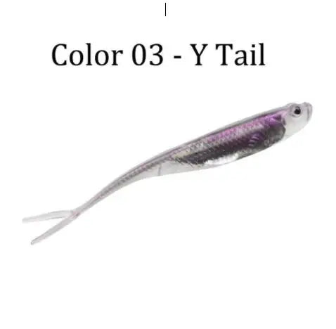 5pcs/6pcs Fishing Soft Bait 75mm100mm Shad Silicone Fishing Soft Lures Artificial Baits Swimbaits Bass Fishing Accessories