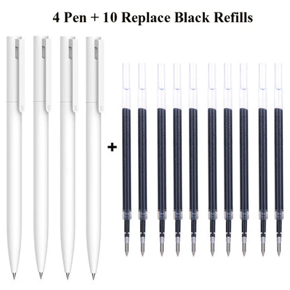 Original Xiaomi Mi Gel Pen 0.5mm Black Refill No Cap Bullet Pen Smooth Switzerland MIKRON Nib Japanese Ink OEM Blue Refills