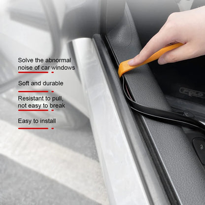 V Type Car Glass Window Seal Strip Auto Rubber Sealing Elastic Band Noise Insulation Trim For Mercedes W204 W210 AMG Bmw E36 E90