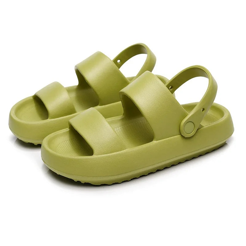 Women Summer Thick Platform Slippers Beach Eva Flip Flops Soft Sole Slide Sandals Leisure Men Ladies Indoor Bath Anti-slip Shoes