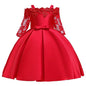 2024 One Shoulder Princess Dress Kids Clothes For Girl Evening Wedding Party Gown Costume Children Clothing 3-10 Years Vestido