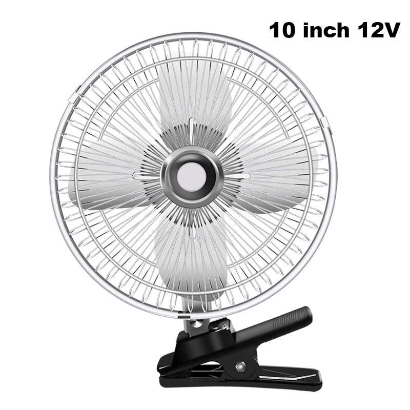 Clip Car Fan Portable 12V/24V Cooling Low Noise Electric Fan Ventilador Air Conditioner With Cigarette Lighter Suitable Truck