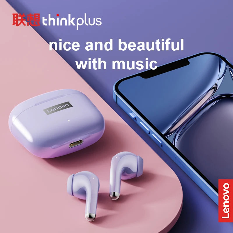 Original Lenovo LP40 Pro Earphones Wireless Bluetooth 5.1 Sport Noise Reduction Headphones Touch Control 250mAH 2022 New Lp40pro
